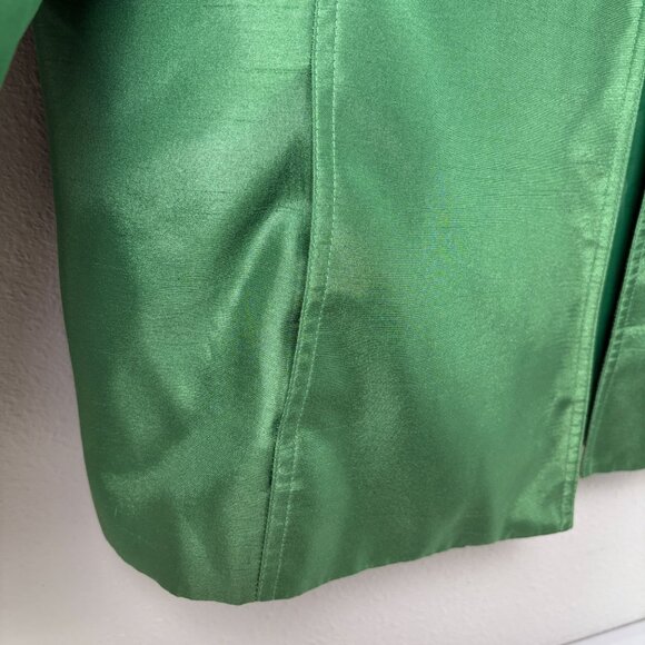 Susan Graver Jacket Size XL Green Shimmer Career Work Party Dressy - Picture 4 of 14